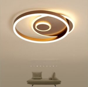 New creative ceiling lamp led light luxury aluminum bedroom lamp simple personality round master bedroom decorative lamp Fixture 1
