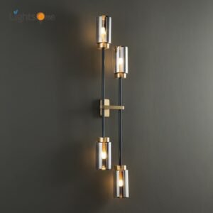 Postmodern minimalist all-copper wall light luxury room living room background wall lamp 1