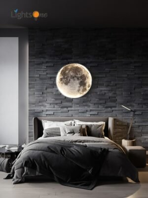 Moon wall lamp modern creative mural living room background wall decoration lamp minimalist art bedside wall light 1