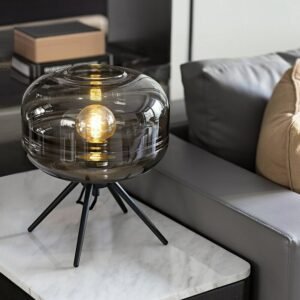 Nordic Vintage Glass Table Lamp Modern Designer Tripod Desk Light for Living Room Bedroom Luminaire Replica Lighting Appliance 1