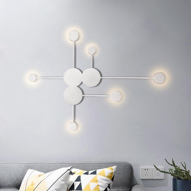 Nordic Branches Multi Arms Gold Black Wall Lamp For Bedroom Bedside Living Room Led Indoor Lighting Decoration 4
