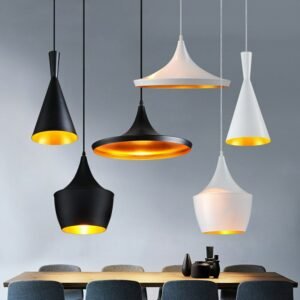 Industrial Beat Pendant Light 3 Pieces/Set post modern LOFT Nordic Bmetal pendant light dining room Home bar coffee office light 1