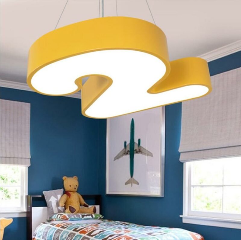 Cartoon children's digital 1234 chandelier creative children's  clothing store color ceiling lamp For kindergarten light 5