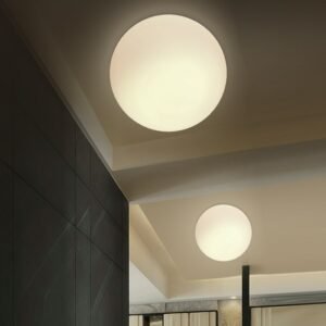 LED ceiling light Glass White Ball ceiling lamp Minimalist bathroom Balcony Bedroom Entrance Light fixture Indoor lighting 1
