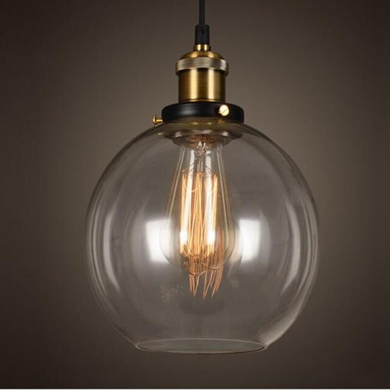 American country creative glass Pendant Lamp Vintage Pendant Lights Glass Pendant Lamp E27 Dinning room Kitchen Home Simple Lamp 5