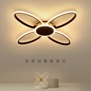 New Led Ceiling Lamp Modern Petal Bedroom Ceiling Lamp Creative Personality Household Indoor Light Fixtures 1