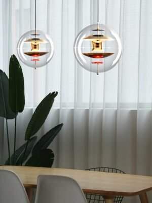Modern Globe Pendant Lights Nordic Planet Hanging Lamp Design Lamp Replica Dining Room Bedroom Bar Led Suspension Luminaire 1