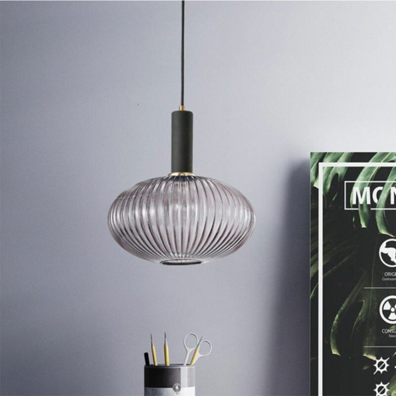Nordic Retro restaurant colorfull pendant lights Creative living room glass Lamp Simple bedside lamp LED E27 light 1