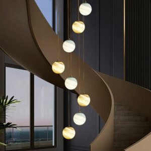 Planet Glass Lampshade Pendant Lights Modern Dining Room Bar  Bedside Stairwell Pendant Lamps For Ceiling Entrance Light Fixture 1