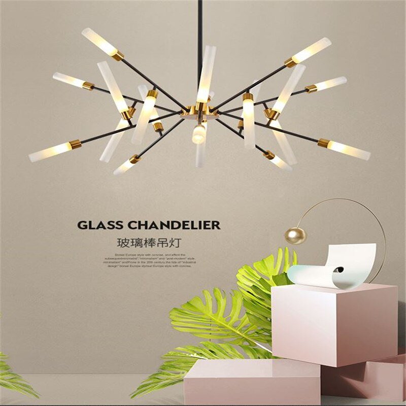 Modern Simple Living Room Chandelier Lighting Glass Cover Creative Personality Dining Room Bedroom Study Light 2