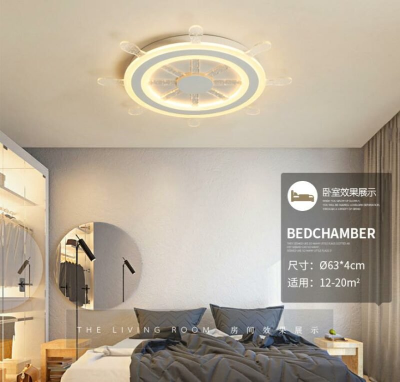 New Acrylic Steam Steering Wheel Children Ceiling Light For  Bedroom Dining room Light Fixture lampara dor 4