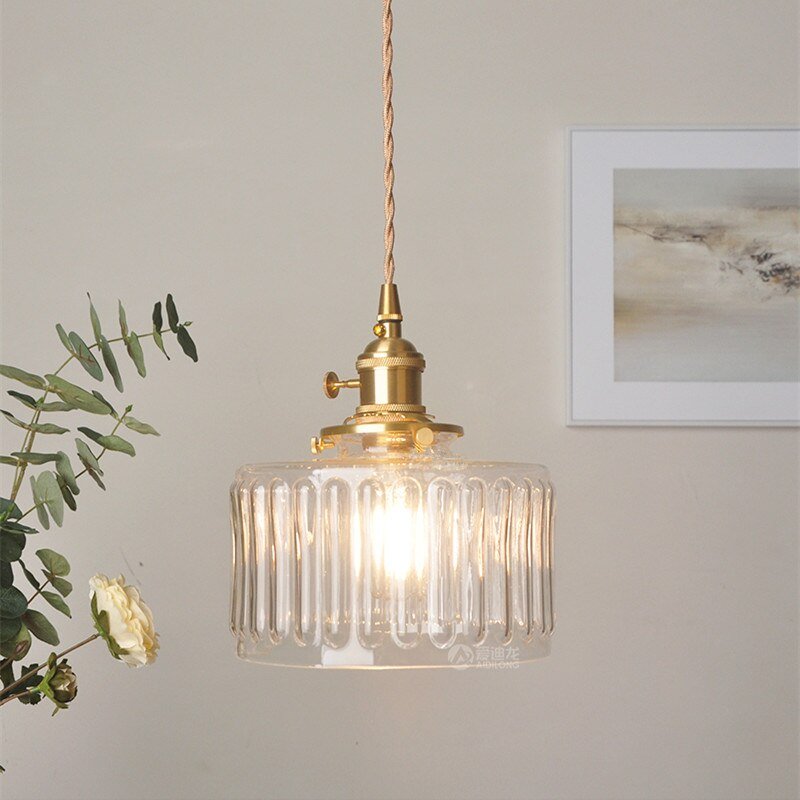 Vintage Europe Pendant Light Glass Hanglamp for Bedroom Living Room Aesthetic Room Decor Luminaire Suspension Lighting Appliance 3