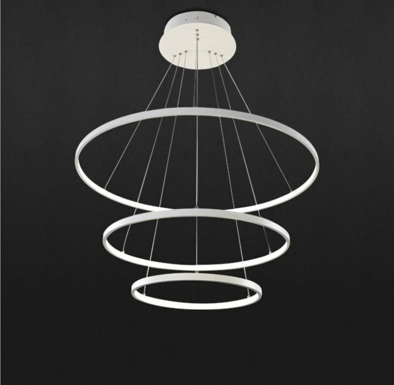 New Modern LED Round Ring chandelier lighting  For Living Room lights  Aluminum body Hanging lamp For  Restaurant Decor Fixtures 4