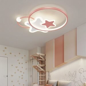 LED star ceiling light For Living Room Bedroom Boy Girl Cartoon gold ceiling light Home bedroom decorative children’s room light 1