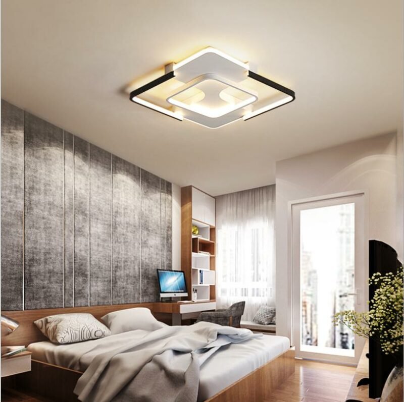 2020 new led bedroom ceiling lamp simple modern atmosphere square aluminum living room decorative lamps lighting fixtures 4