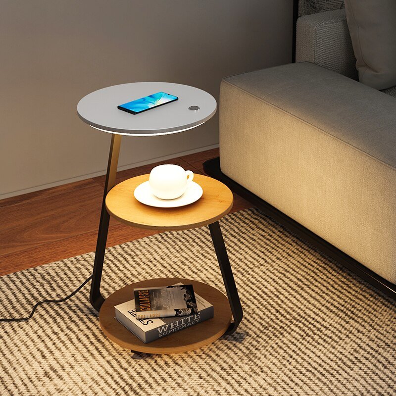 Intelligent Eye Protection Lamp  Bedside Wireless Charging Coffee Table Lamp In Room Sofa Side Storage Floor Lamp Meuble 2