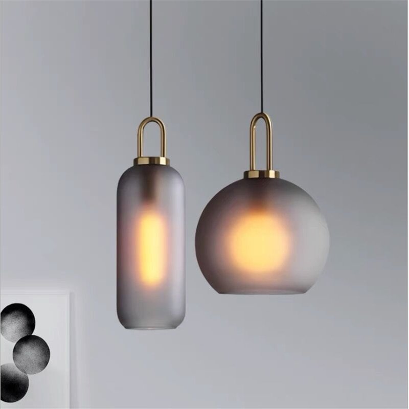 Nordic Glass Ball Pendant Lights Restaurant Dining Room Kitchen Hanging Lamps Study Bedroom Bedside Lamps Lighting Fixtures 1