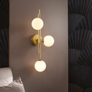 Luxury Modern Minimalist Glass Decorative Wall Lamp Gold Lustre LED Indoor Lighting Bedroom Bedside Living Room Background Salon 1