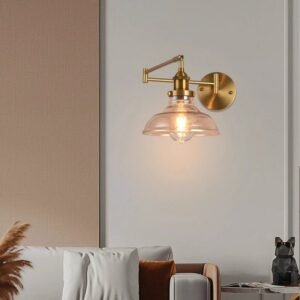 Modern rocker glass Wall lights Wall Lamp for Living Room Aisle  Adjustable Decorative Long Arm Wall Sconce Reading Lights 1