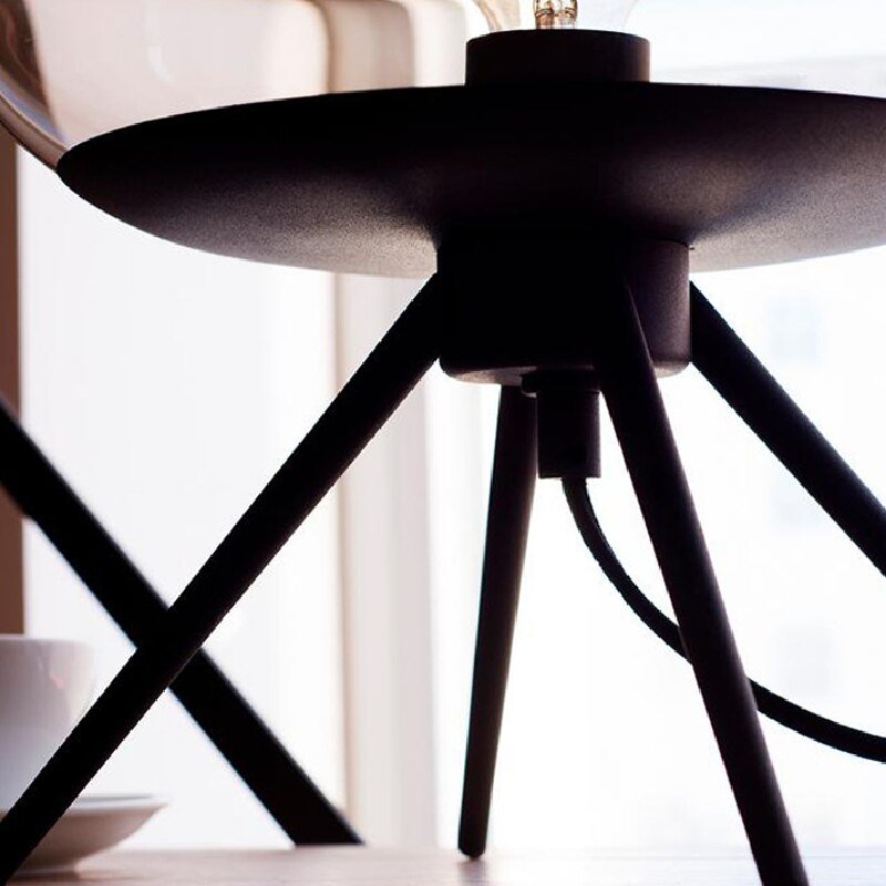 Nordic Japanese Style Vintage Table Lamp Modern Design Glass Tripod Desk Light for Living Room Bedroom Study Bedside Home Decor 6