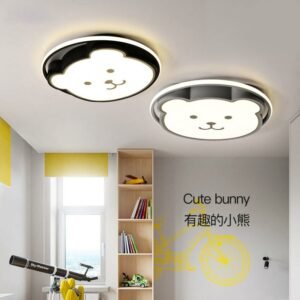 New  Cute Bunny  Ceiling Light For Living Room Home Led  Panel Light Lamp For Children's Room  Bedroom Light Fixture lampara dor 1